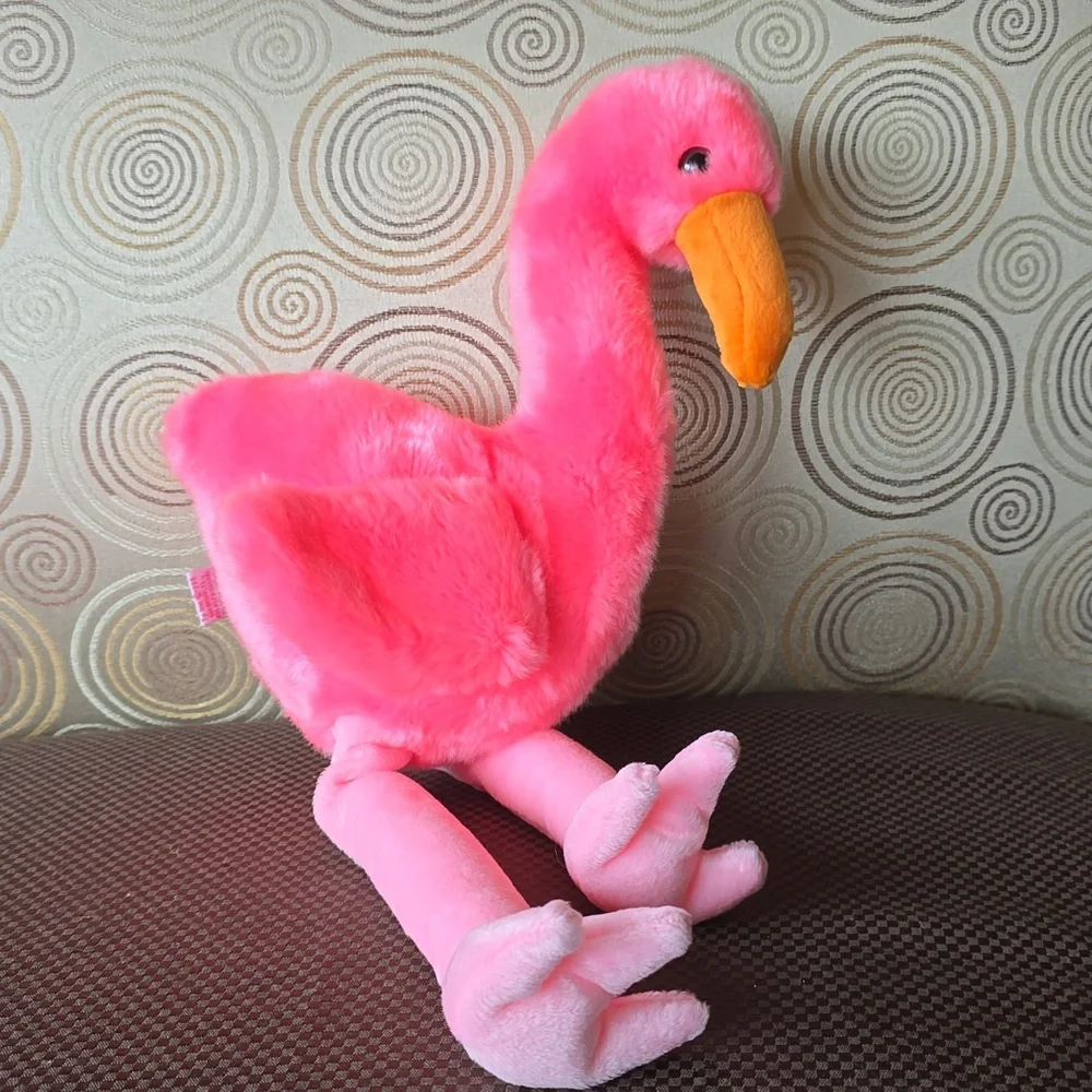 Pinky 🦩Ty Flamingo Bird🦩 Lg Plush Beanie Buddy🦩Kids Toy Rare Collectible, NWT - Picture 10 of 11
